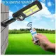 Ηλιακός προβολέας 128 led (cob) με πάνελ και τηλεχειριστήριο - μαύρο