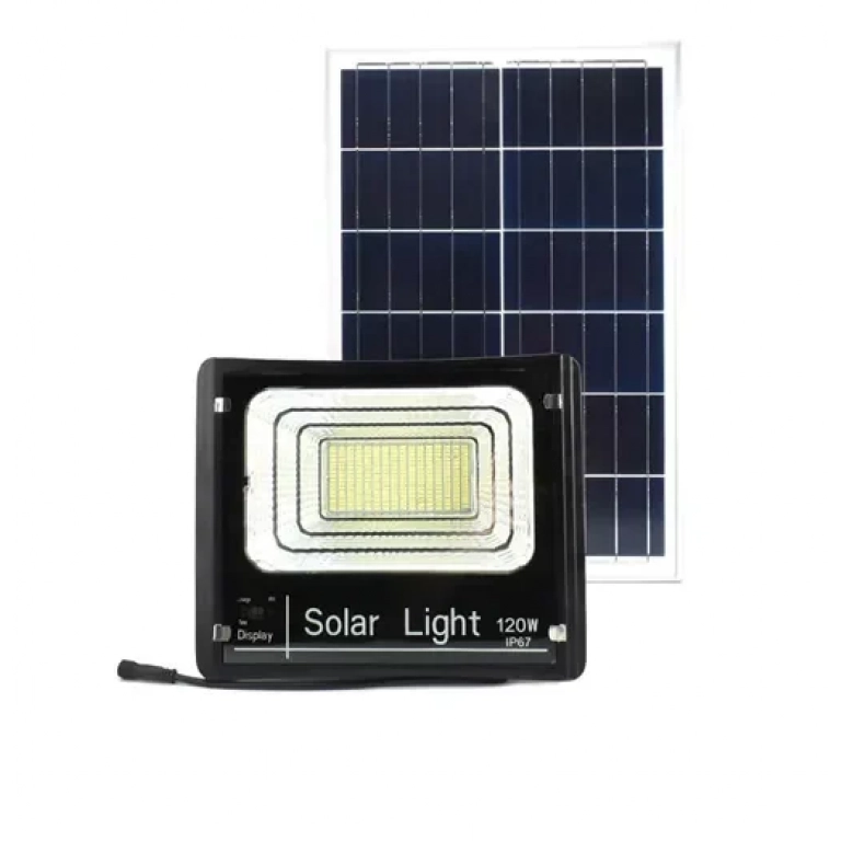 Ηλιακός προβολέας 256LED αλουμινίου 120W IP67 LJD-66120DX – μαύρο