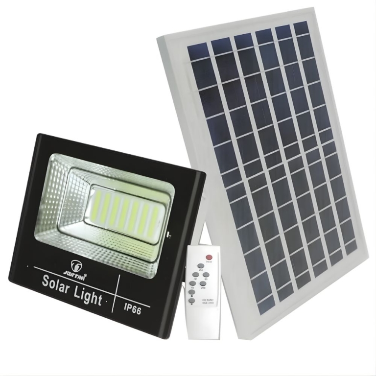 Ηλιακός προβολέας LED 500W με πάνελ και τηλεχειριστήριο IP66 Jortan