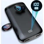 In-ear Bluetooth Handsfree ακουστικά με θήκη φόρτισης Andowl Q66 - μαύρα - Image 2