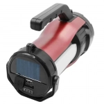 LED επαναφορτιζόμενος ηλιακός διπλός φακός 30W ψυχρό λευκό – κόκκινο με 7 λειτουργίες φωτισμού HEL-T96 - Image 2