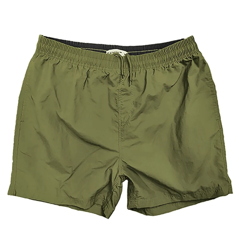 Μαγιό Ανδρικό Μονόχρωμο Ναύλον Χακί SummerTiempo 622973 - 1 τμχ