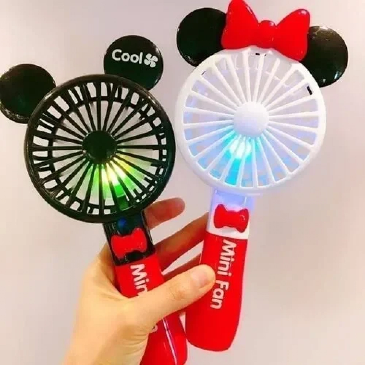 Μίνι ανεμιστηράκι χειρός Mini Fan σε κόκκινο χρώμα - Image 2