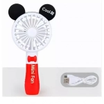 Μίνι ανεμιστηράκι χειρός Mini Fan σε κόκκινο - λευκό χρώμα