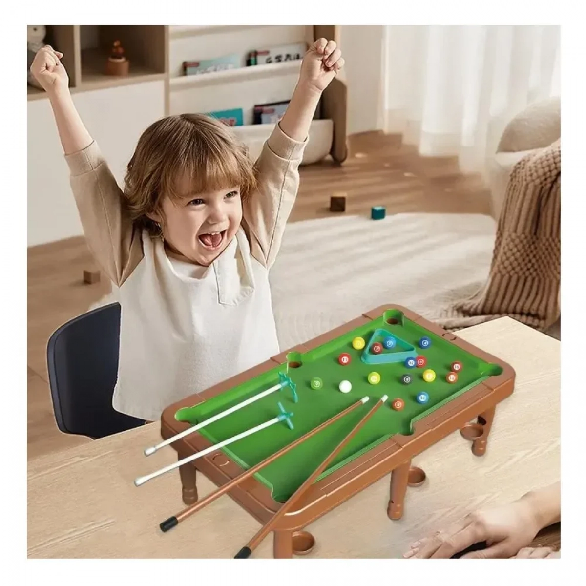 Μίνι Μπιλιάρδο Mini Pool για Παιδιά 3+ Ετών 28x49x18 cm - Photo3