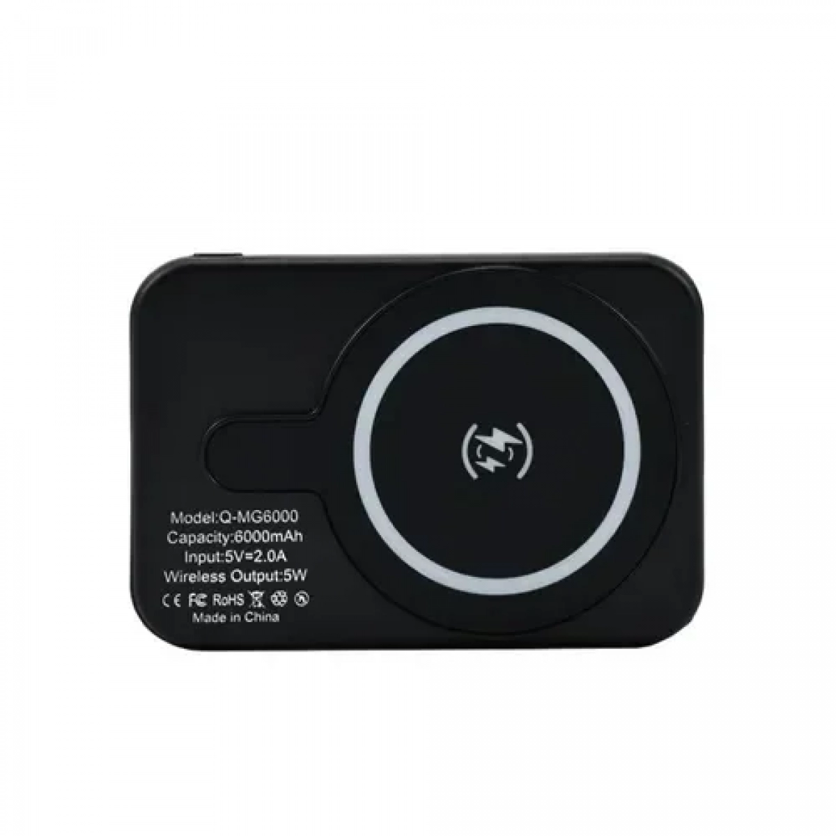 Power Bank ασύρματης φόρτισης 6000mAh USB Type-C Andowl Q-MG6000 – μαύρο - Image 2
