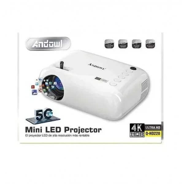 Mini Projector λάμπας LED με ανάλυση Ultra HD Andowl Q-HD220