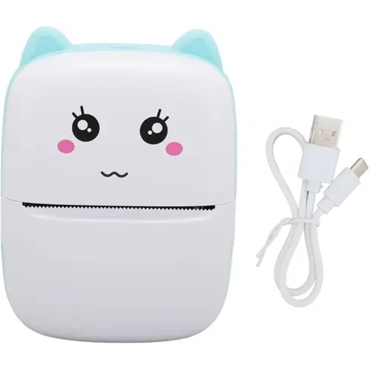 Θερμικός εκτυπωτής με Bluetooth Mini Printer λευκό - μπλε - Image 4