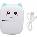 Θερμικός εκτυπωτής με Bluetooth Mini Printer λευκό - μπλε - Image 4