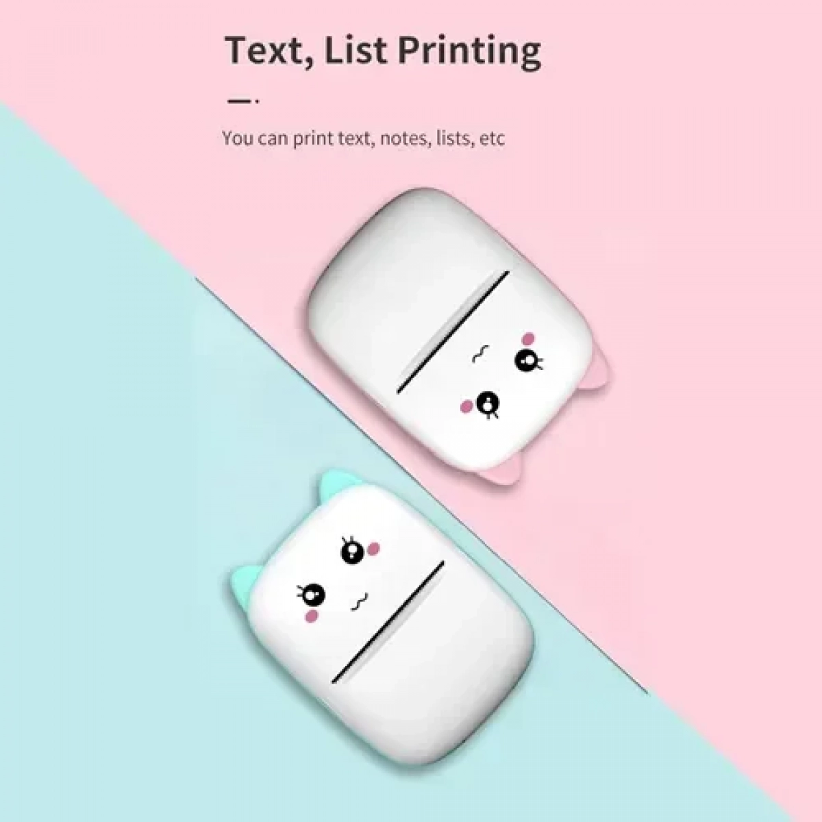 Μίνι θερμικός εκτυπωτής με Bluetooth Mini Printer λευκό - ροζ - Image 5