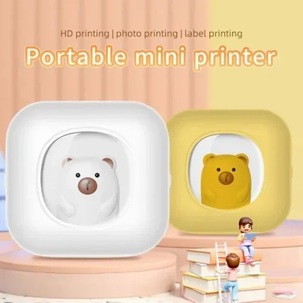 Μίνι θερμικός εκτυπωτής με Bluetooth Mini Printer - ροζ - Image 2