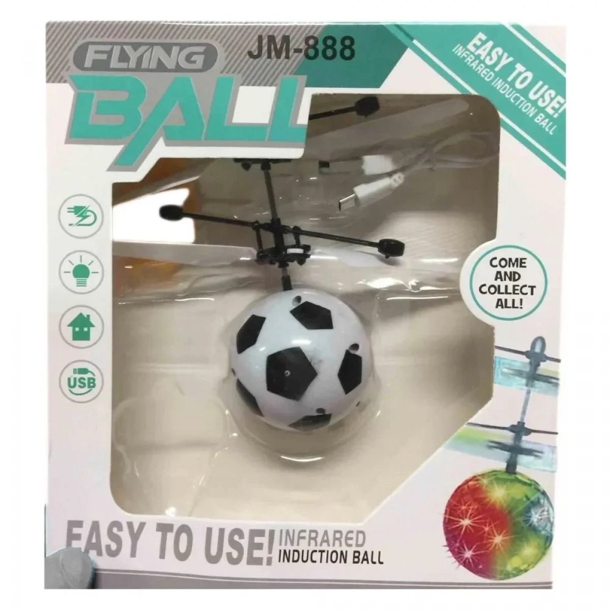 Παιχνίδι Ελικόπτερο Led Ιπτάμενη Μπάλα Flying Ball jm-888 - Photo2