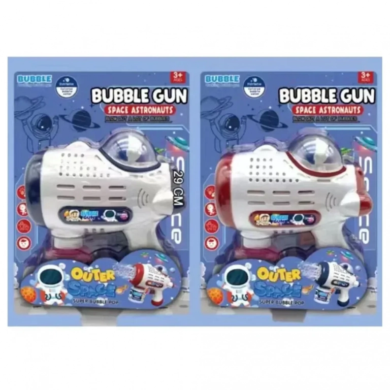 Πιστόλι για Σαπουνόφουσκες Bubble Gun με Πολύχρωμα Φώτα - Μπλε - Photo1