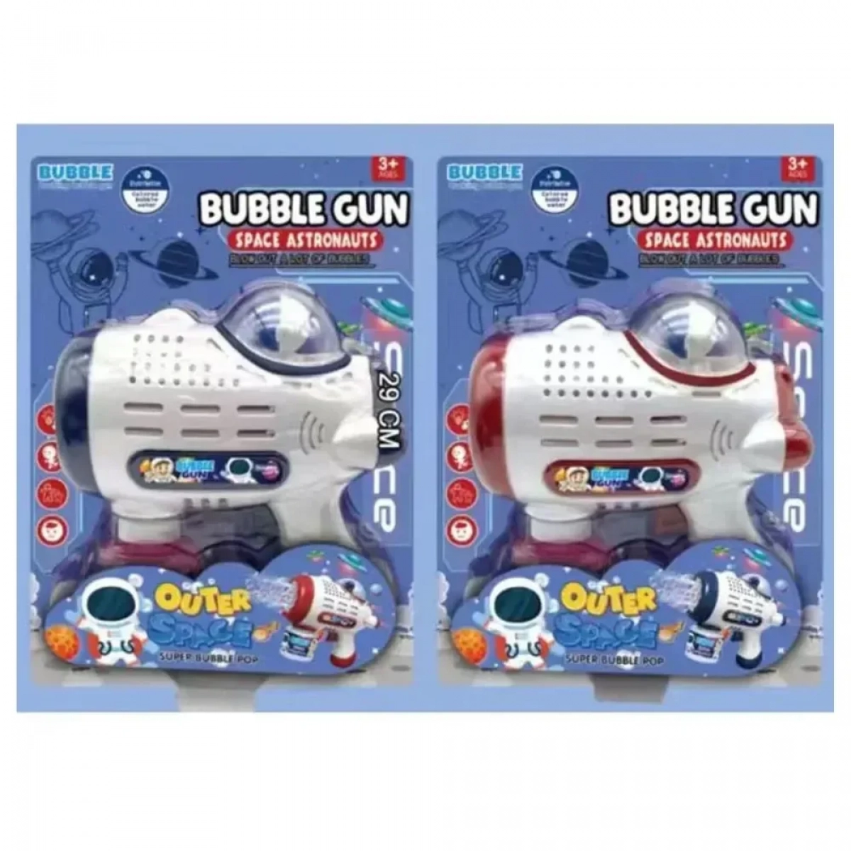 Πιστόλι για Σαπουνόφουσκες Bubble Gun με Πολύχρωμα Φώτα - Κόκκινο - Photo2