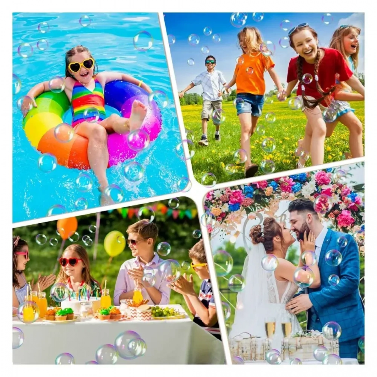 Πιστόλι για Σαπουνόφουσκες Bubble Gun με Πολύχρωμα Φώτα - Κόκκινο - Photo4