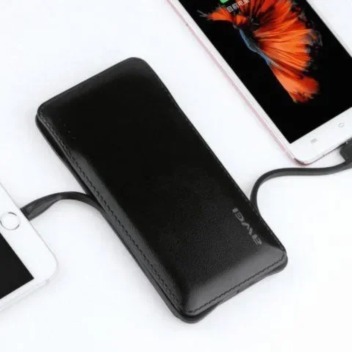 Power Bank 10000mAh 2.1Α Lightning, Type-C, Micro Awei P510K μαύρο - Image 2