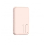 Power Bank ασύρματης φόρτισης 10000mAh 15W με θύρα USB-C Remax RPP-65 ροζ