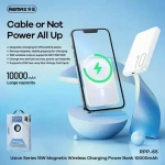 Power Bank ασύρματης φόρτισης 10000mAh 15W με θύρα USB-C Remax RPP-65 ροζ - Image 3