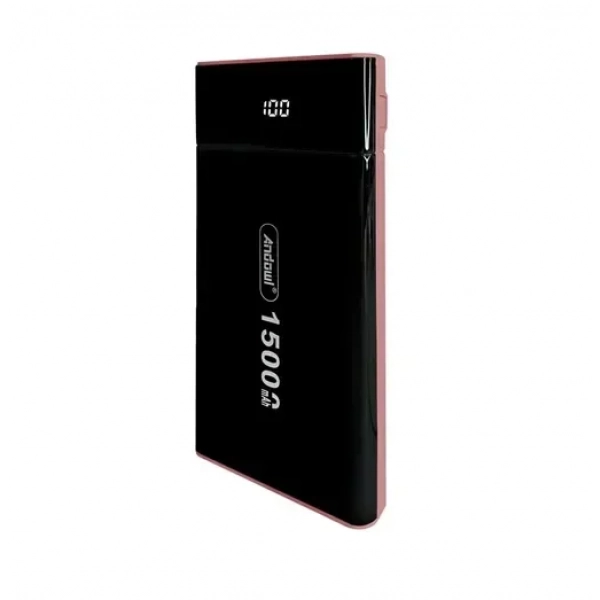 Power Bank γρήγορης φόρτισης 15000mAh Andowl Q-CD555 μαύρο - κόκκινο