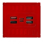 Power Bank γρήγορης φόρτισης 68000mAh Andowl Q-CD6500 - κόκκινο - Image 3