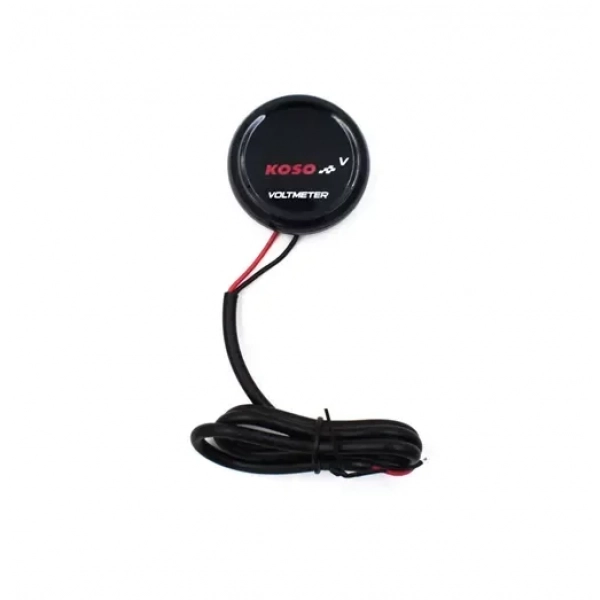 Ψηφιακό βολτόμετρο αδιάβροχο μοτοσυκλέτας Koso κόκκινο χρώμα
