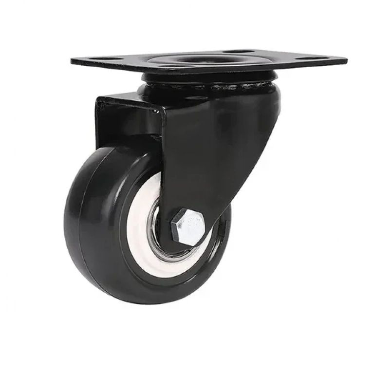 Ρόδα επίπλων περιστρεφόμενη 2.5'' ίντσες - σε χρώμα μαύρο