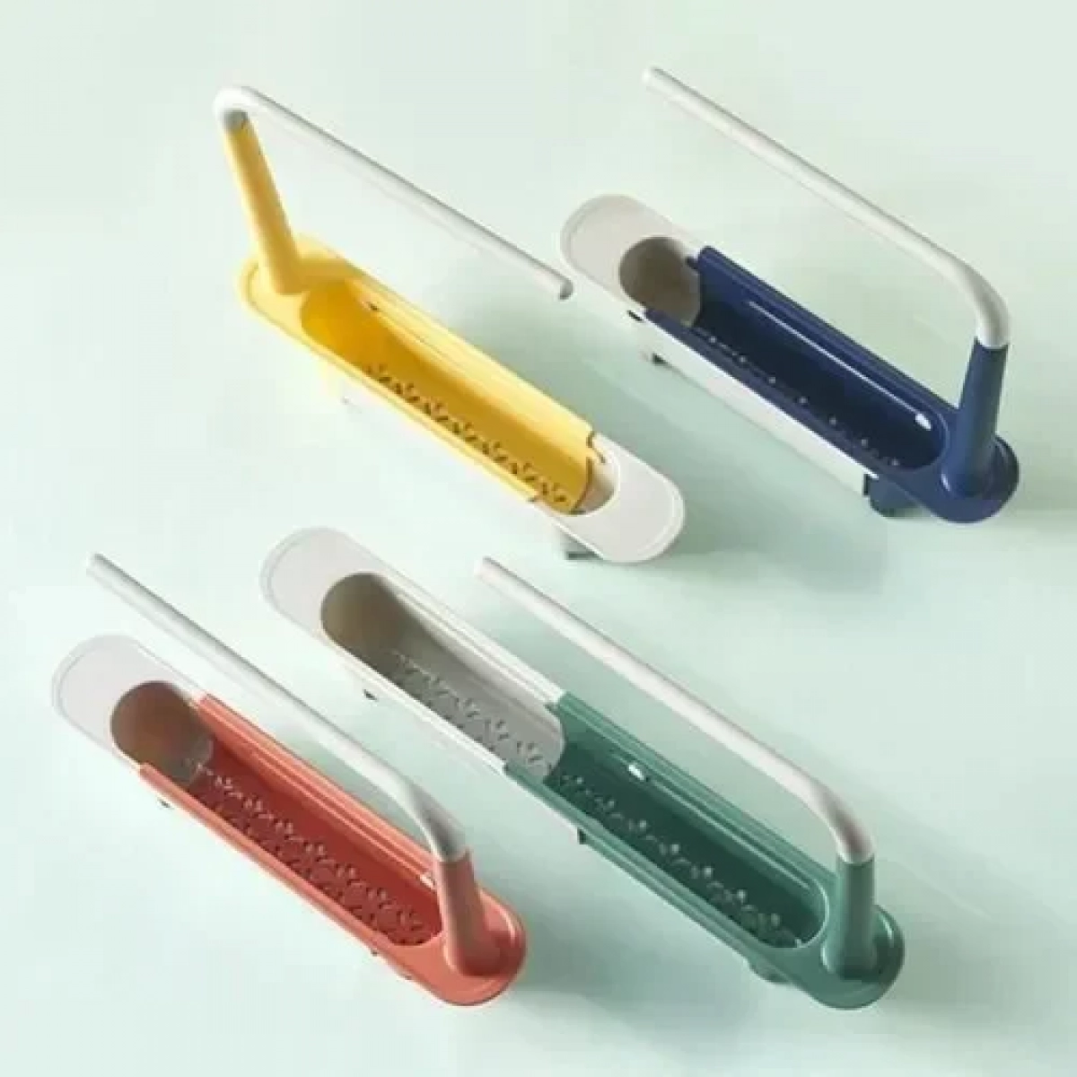 Ρυθμιζόμενη βάση οργάνωσης νεροχύτη κουζίνας CX-205 λευκή-ροζ - Image 2