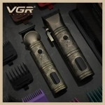Σετ 2 επαγγελματικών κουρευτικών μηχανών VGR V-670 χρυσό - Image 2
