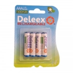 Σετ 4 Τεμαχίων Επαναφορτιζόμενη Μπαταρία Deleex AAA 1.2V 1600MAh - Photo1