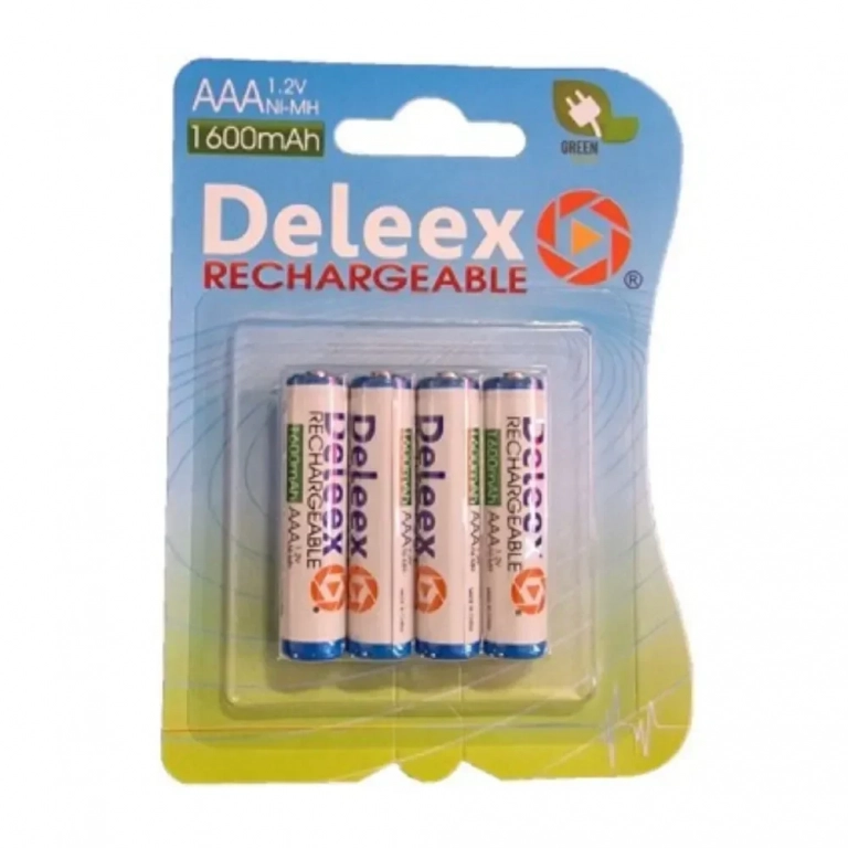 Σετ 4 Τεμαχίων Επαναφορτιζόμενη Μπαταρία Deleex AAA 1.2V 1600MAh - Photo1
