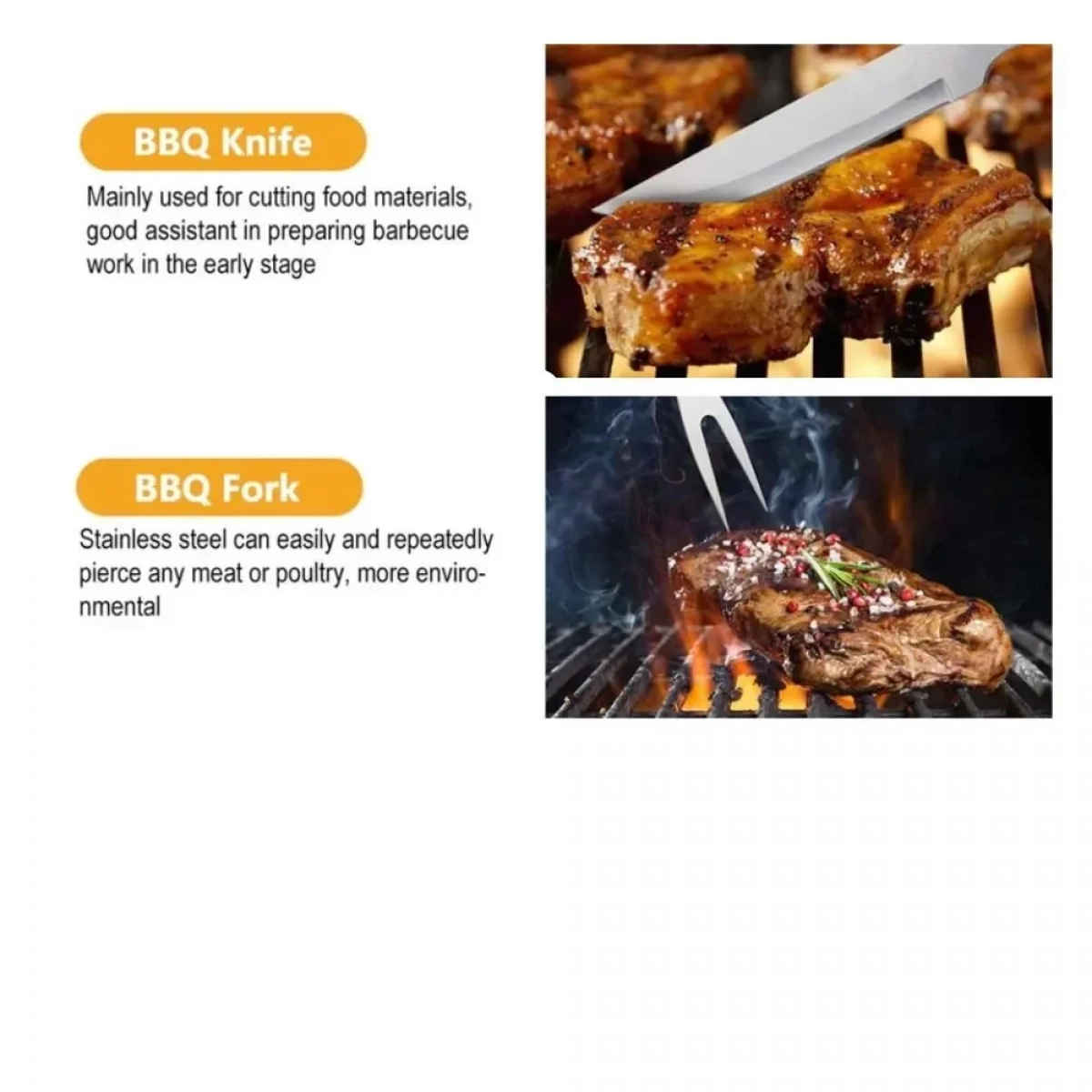 Σετ Εργαλείων Ψησίματος BBQ Inox 5 τμχ - Photo5