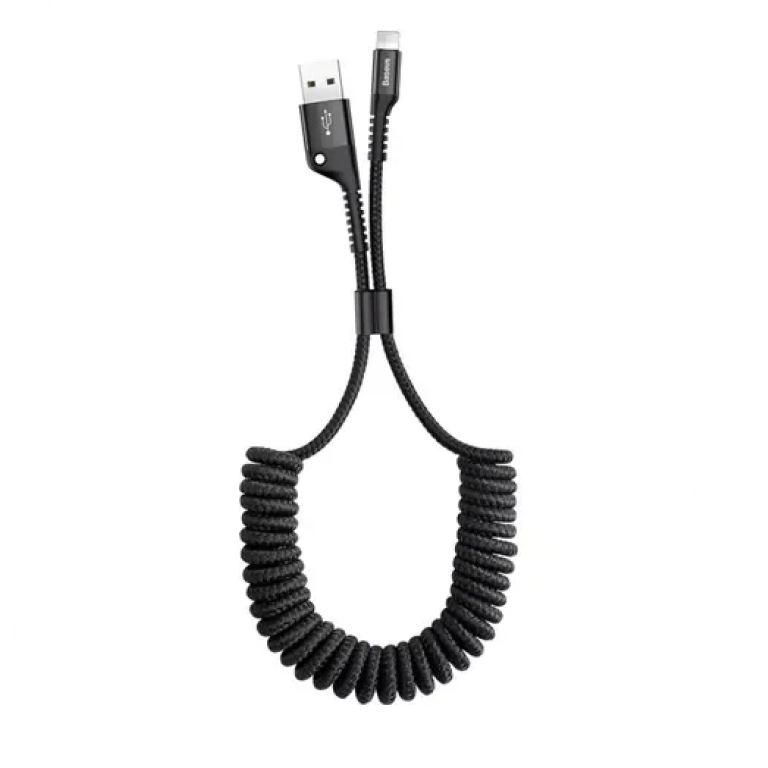 Spiral καλώδιο φόρτισης 1m USB-A σε Type C Baseus – μαύρο