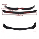 Spoiler αυτοκινήτου μπροστινό Universal Lip Bumper Spoiler - μαύρο