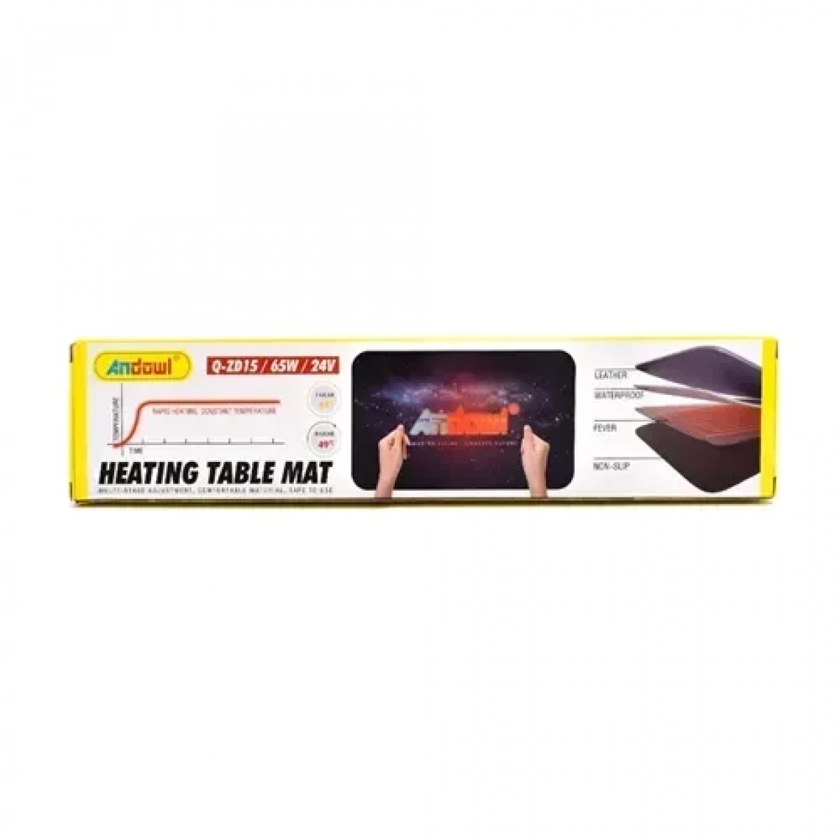 Θερμαινόμενο mousepad XL 600mm Andowl Q-ZD15 μαύρο - Image 3