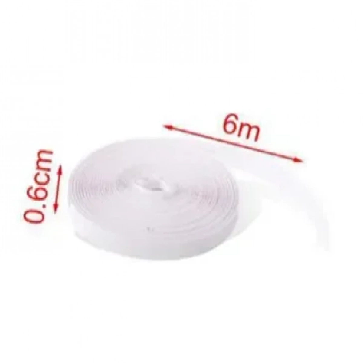 Αυτοκόλλητη Ταινία Velcro (χριτς-χρατς) Άσπρη 6mm*6m KMT Tools 8435545711951