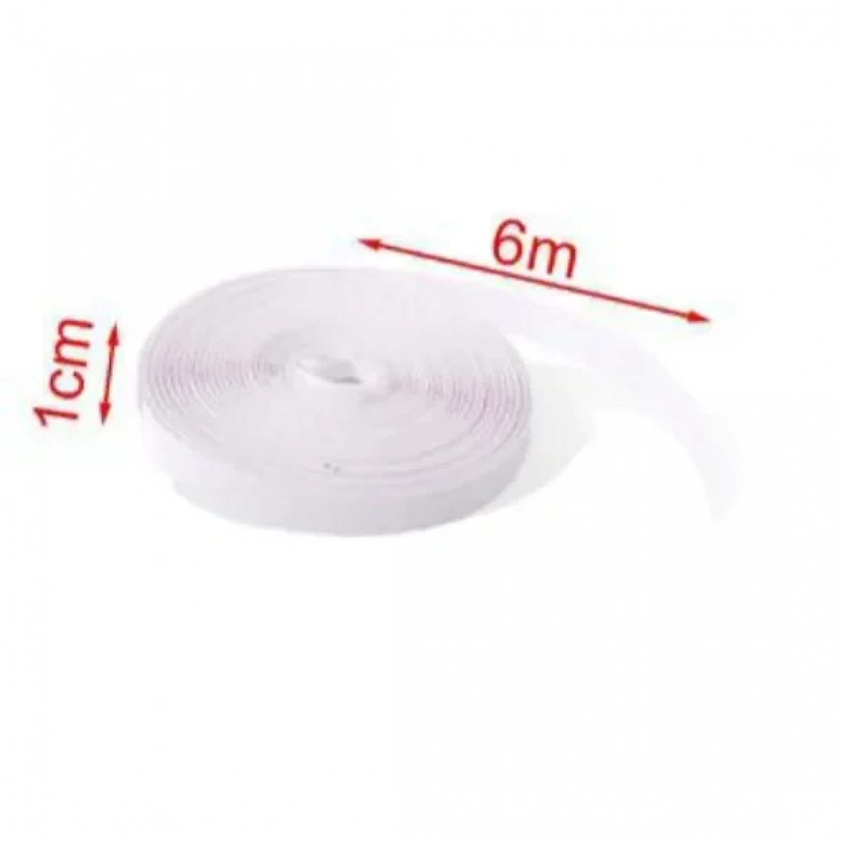 Αυτοκόλλητη Ταινία Velcro (χριτς-χρατς) Άσπρη 1cm*6m KMT Tools 8435545711975