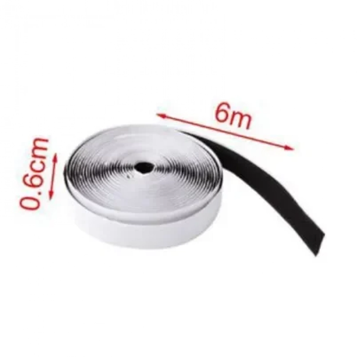 Αυτοκόλλητη Ταινία Velcro (χριτς-χρατς) Μαύρη 6mm*6m KMT Tools 8435545711982