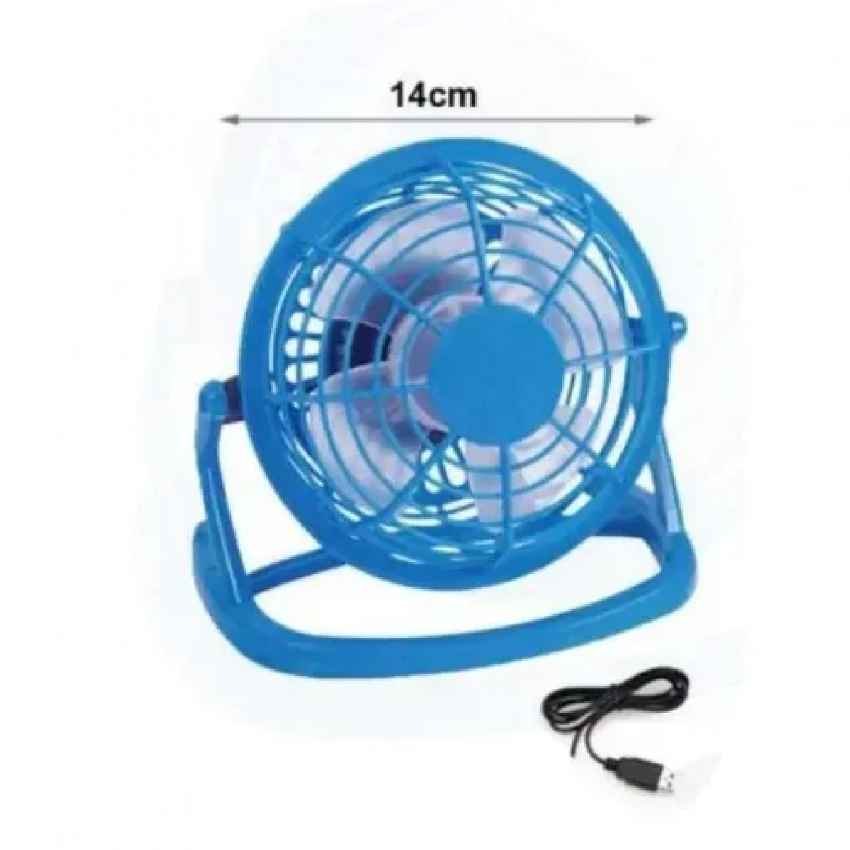 Mini Επιτραπέζιος Ανεμιστήρας 14cm Σε Μπλε Χρώμα ΚΜΤ Tools 8435340695722