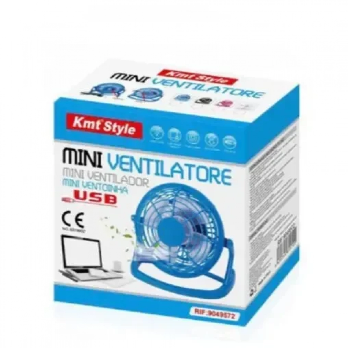 Mini Επιτραπέζιος Ανεμιστήρας 14cm Σε Μπλε Χρώμα ΚΜΤ Tools 8435340695722