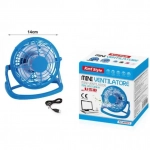 Mini Επιτραπέζιος Ανεμιστήρας 14cm Σε Μπλε Χρώμα ΚΜΤ Tools 8435340695722