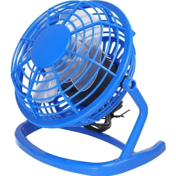 Mini Επιτραπέζιος Ανεμιστήρας 14cm Σε Μπλε Χρώμα ΚΜΤ Tools 8435340695722