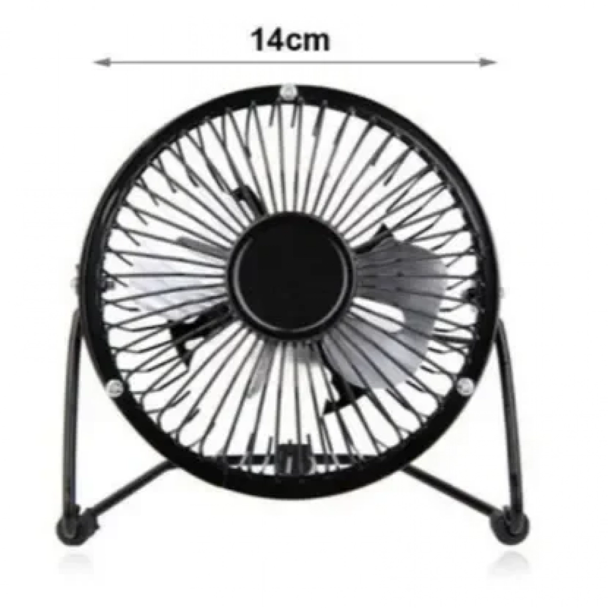 Mini Επιτραπέζιος Ανεμιστήρας 14cm Σε Μαύρο Χρώμα ΚΜΤ Tools 8435340695739