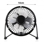 Mini Επιτραπέζιος Ανεμιστήρας 14cm Σε Μαύρο Χρώμα ΚΜΤ Tools 8435340695739