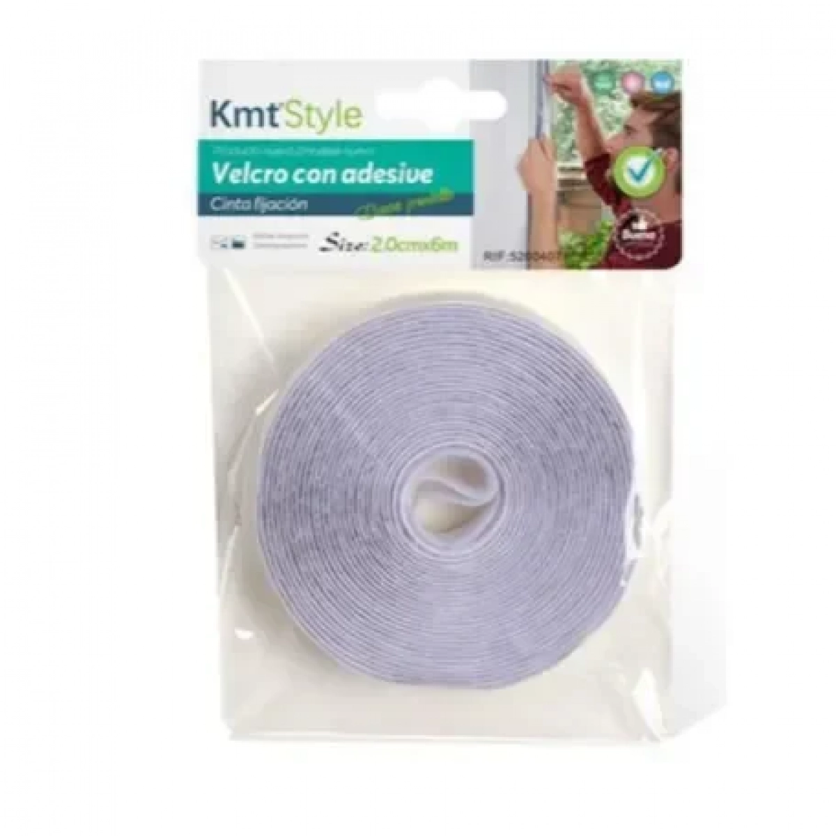 Αυτοκόλλητη Ταινία Velcro (χριτς-χρατς) Άσπρη 2cm*6m KMT Tools 8435545704076