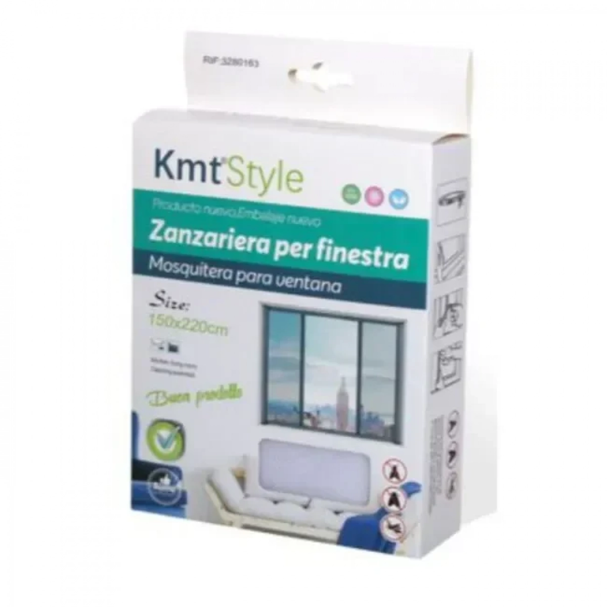 Σίτα Κουνουπιέρα Παραθύρου Άσπρη 150*220cm KMT Tools 8435674801639