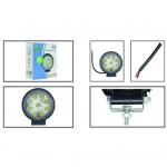 Προβολέας Led Στρογγυλός 27W 5.2cm