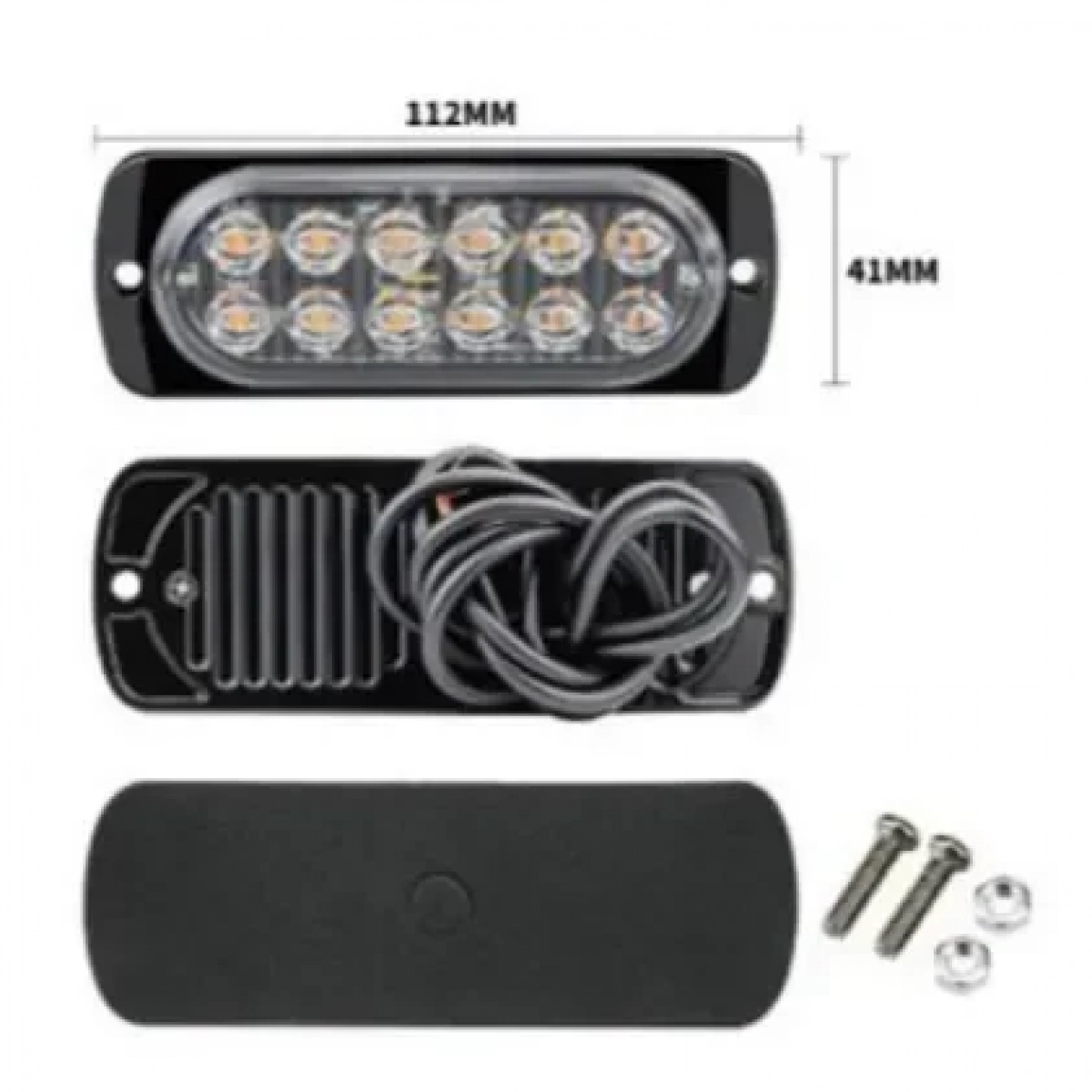 Led Ορθογώνιος Φάρος Αυτοκινήτου 12-24V 112mm*41mm