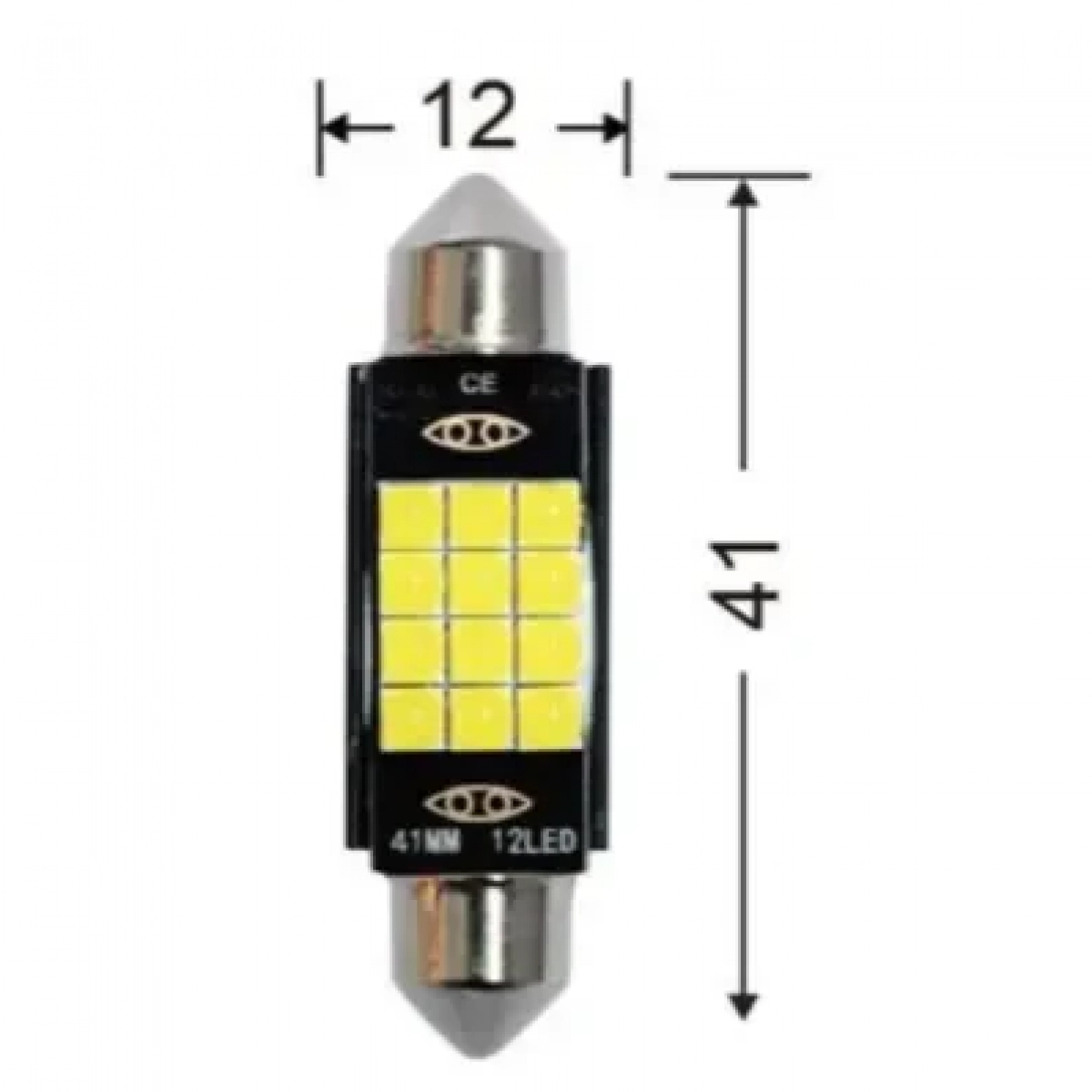 Φωτιστικό Οροφής Πινακίδας Αυτοκινήτου 12V 41mm-12SMD-2835 88033