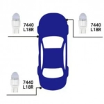 Λαμπτήρες Αυτοκινήτου Led Σετ 2 Τεμαχίων 12V 7440-L18R