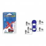 Λαμπτήρες Αυτοκινήτου Led Σετ 2 Τεμαχίων 12V T10-1LED 11270